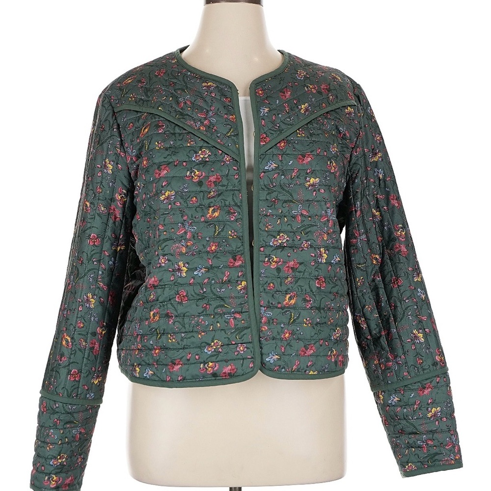 Hill House Floral Quilted Women's Jacket - Green
